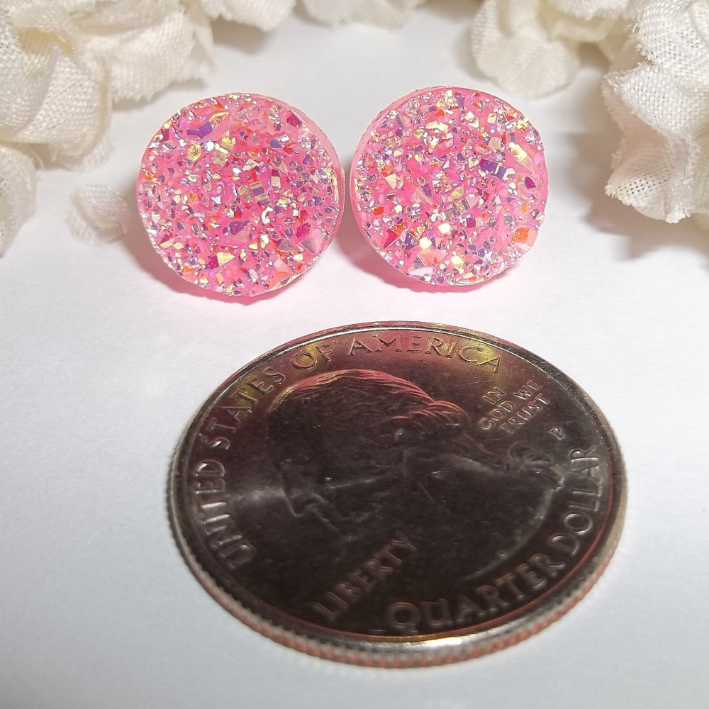 Pink Earring, Earring, Earring, Earring, Earring, Earring, Earring, Earring 3841 - Picture 3 of 9